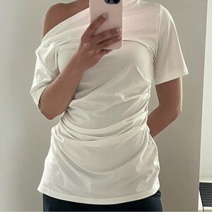 White Off-Shoulder Top and Pants Set